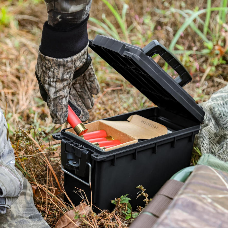 Stackable Lockable Ammo Storage Box Black Water And Dust Resistant Dry Box For Hunting Gear And Bullets — foto 4