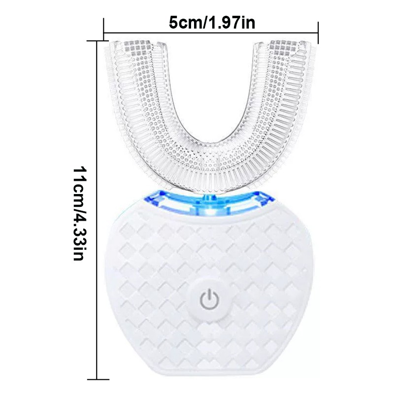 360 U-Shaped Electric Toothbrush With Automatic Blue Light For Adults