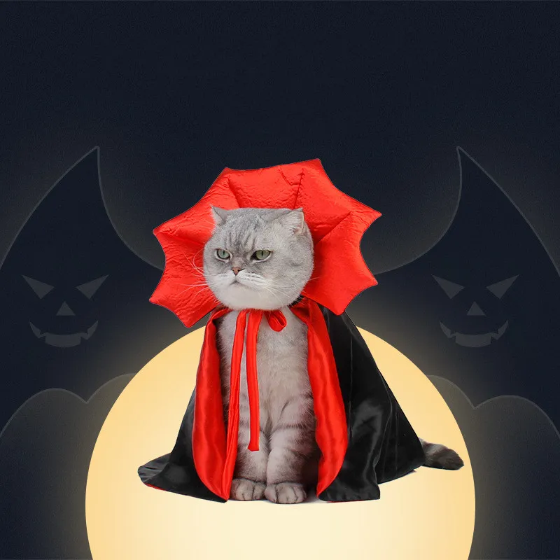 Halloween Pet Costumepet Halloween Cape Vampire King - Black