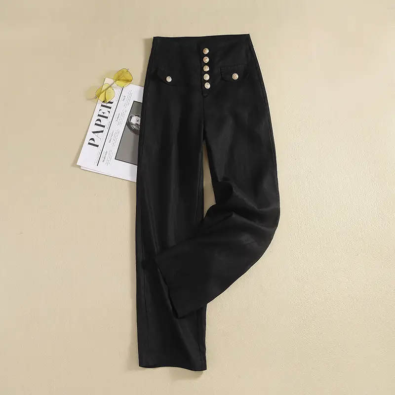 Design Sense Of Niche Cotton And Linen Loose And Thin Wide-leg Pants