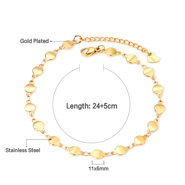 Title 2, Stainless Steel Anklet Chain Foot Ornaments Fem...