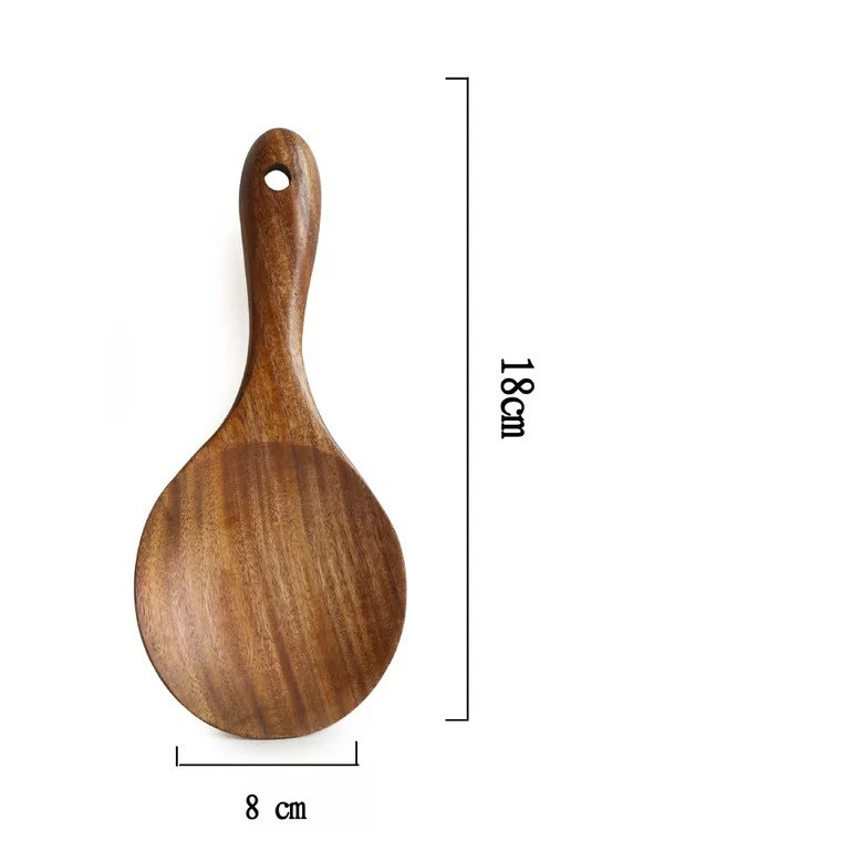 Solid Teak Hand-Polished Wooden Kitchen Utensils