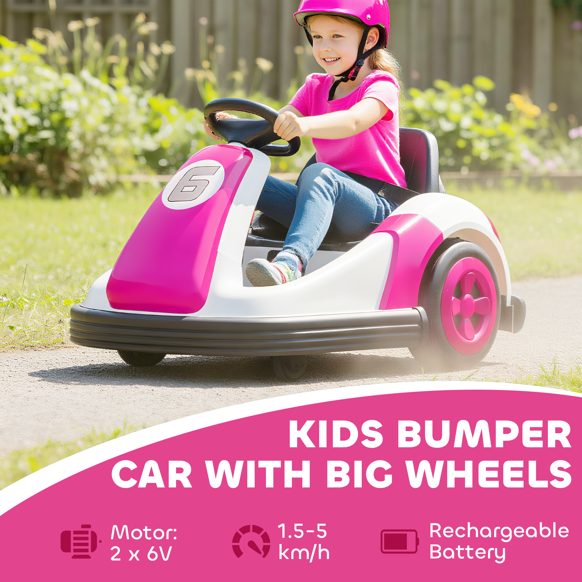 Children's Bumper Car, Can Rotate 360 Degrees, 6V Electric, With Music — image 6
