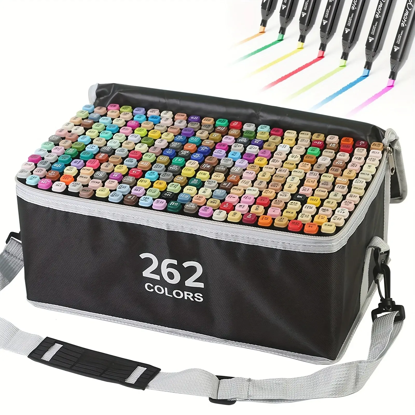 262 Color Dual-Tip Marker Set Quick-Dry Sketching