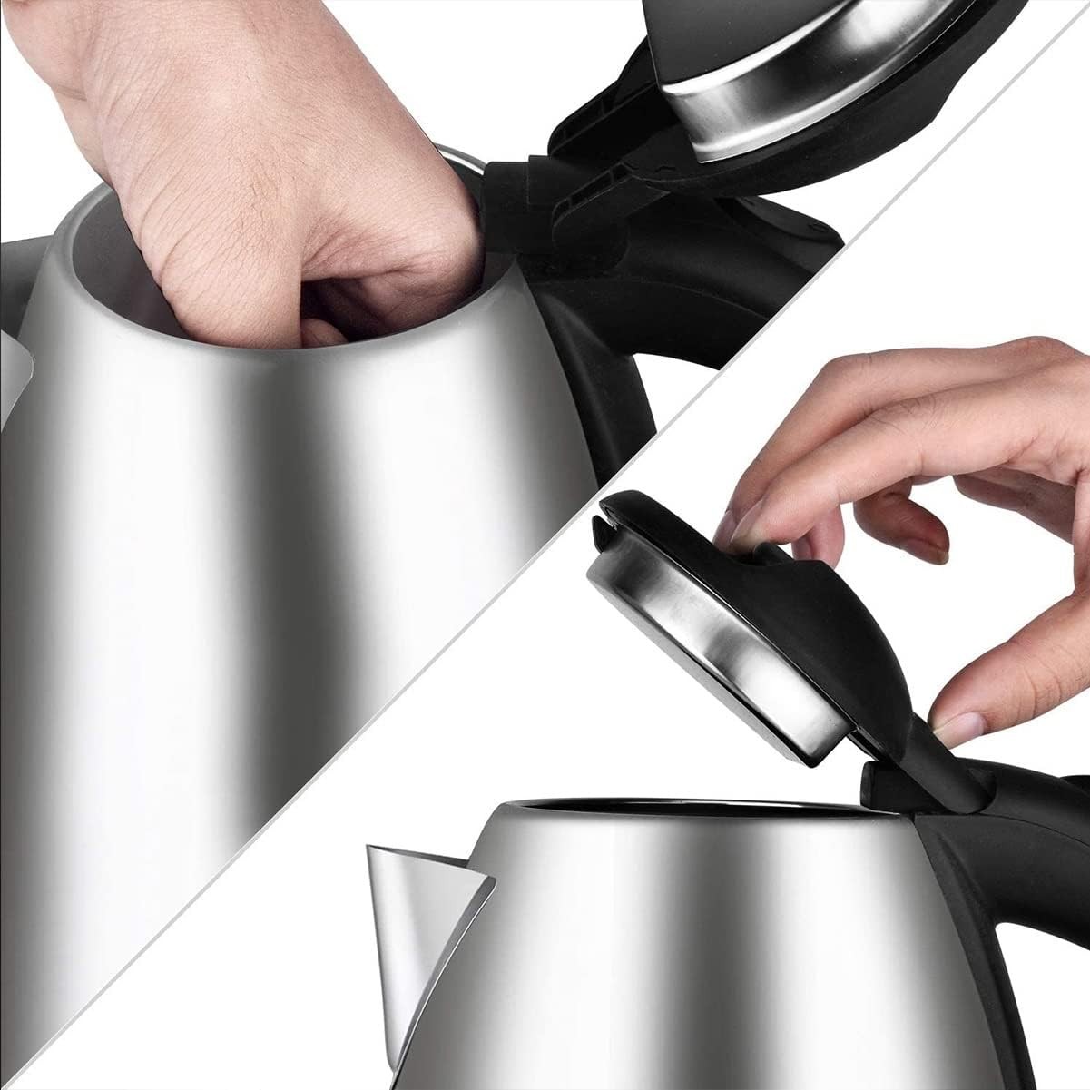 1.8L Electric Kettle 1500W Stainless Steel Cordless Jug Overheat Protection UK — image 10