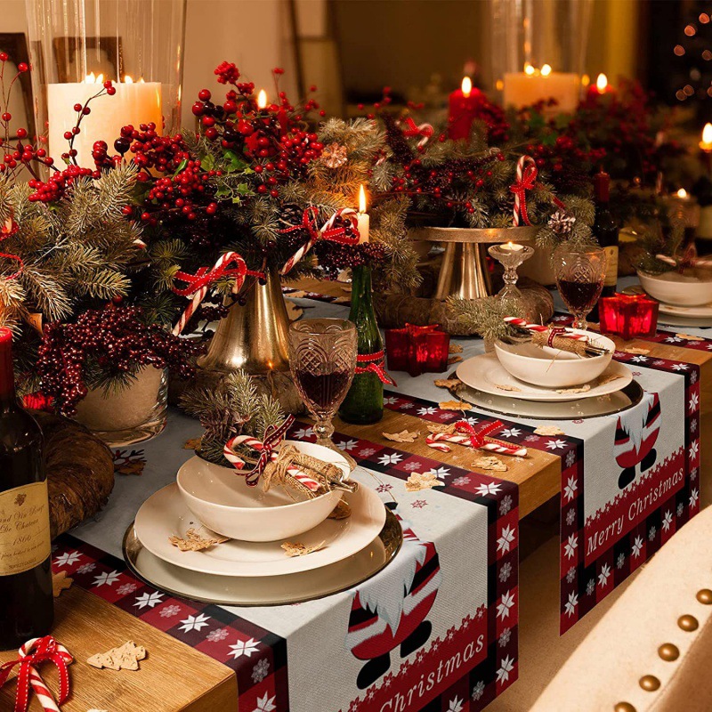 Christmas Home Decoration Table Runner (Style 1-33x180cm)