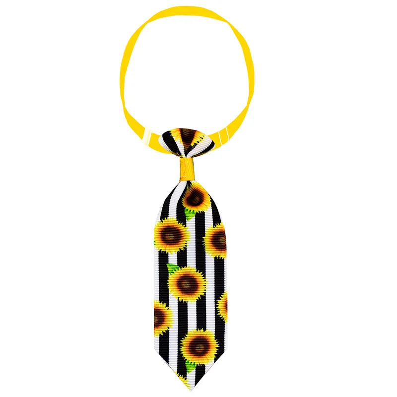 Sunflower Pet Tie Summer Collar Decoration - Striped Sunflower