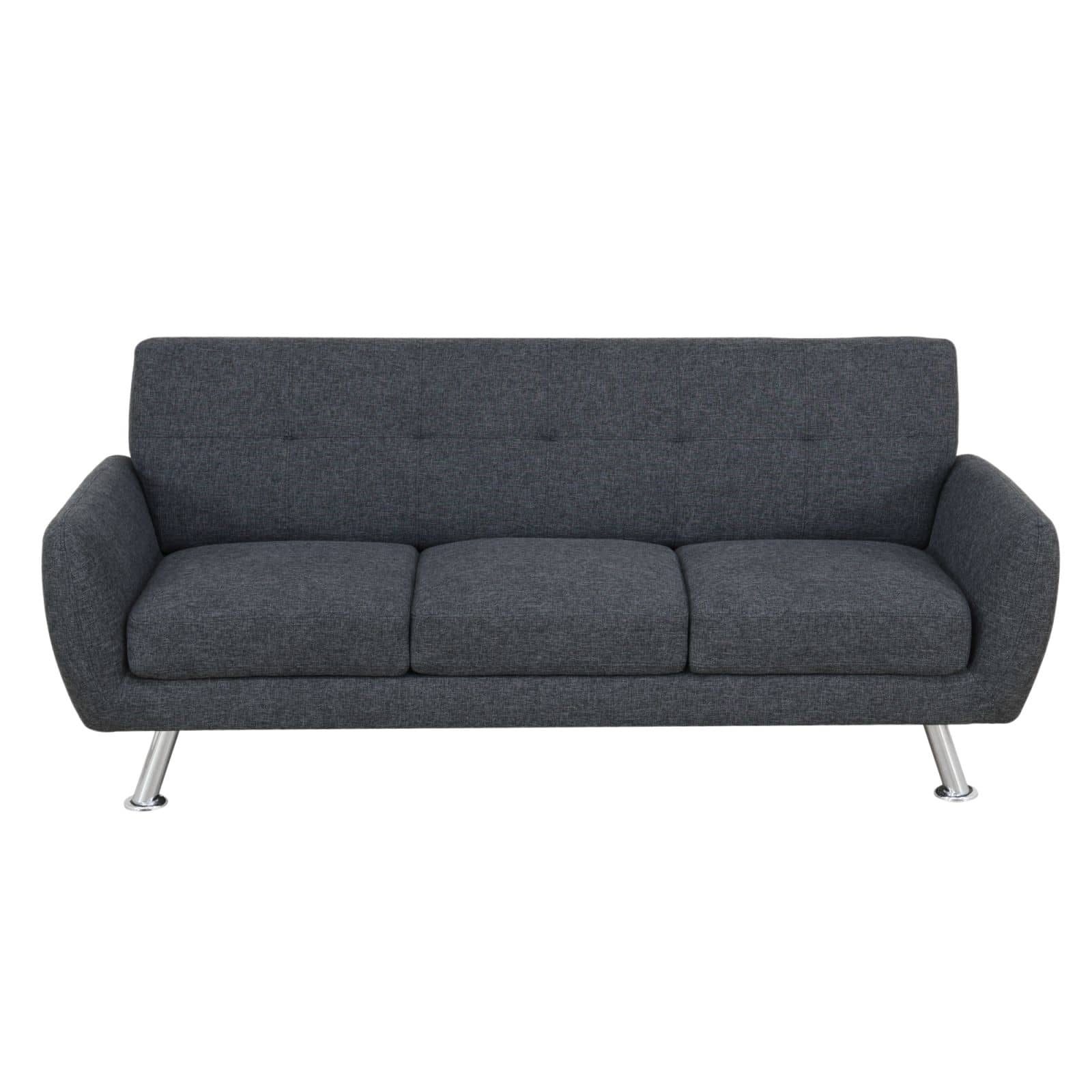Self Pickup Only--Black Grey Linen Living Room Sofa