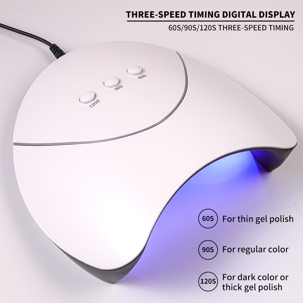 Professional UV Nail Lamp, LED, 6 UV Lights, Handheld Design, 3 Types Of Timing Settings, USB Rechargeable, Eye Protection Technology, Suitable For Use Nail Salons Or Home, For Nail Art Creation. 3