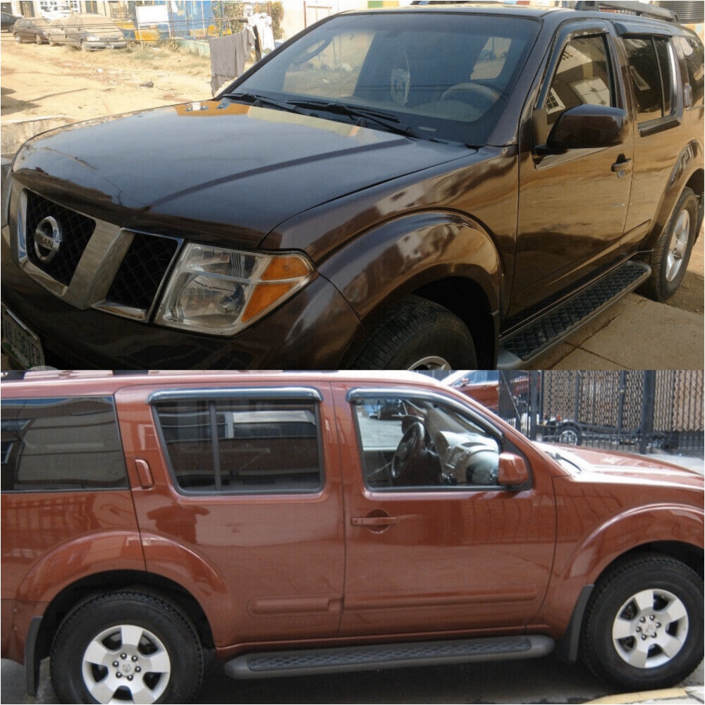 For 05-12 Pathfinder Acrylic Window Visors Vent Sun Rain Guard Shade — foto 8