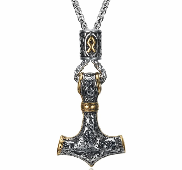 Viking Rune Pendant Necklace for Men.