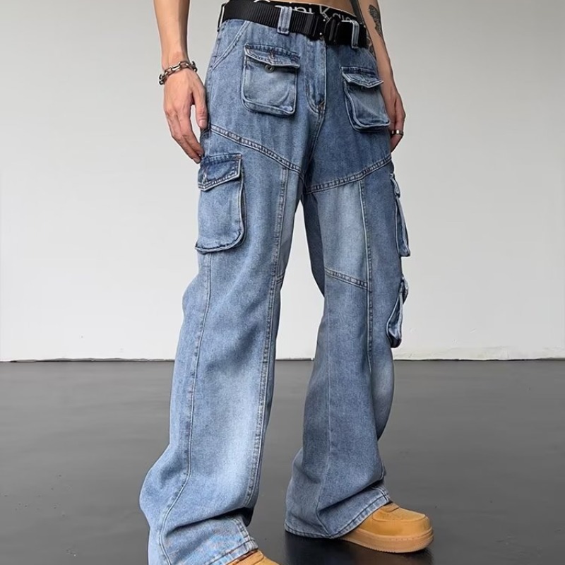 Title 3, Herren Vintage Jeans mit Batikmuster und vielen...