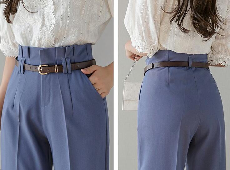 Women's Straight Loose Bud Suit Pants