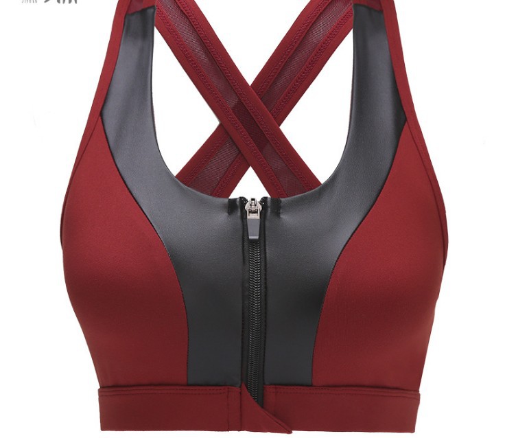 Title 2, Front zip yoga bra without steel ring