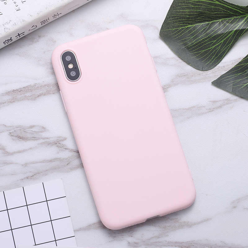 Coque de téléphone unie intégrale pour femme – noire – iPhone XS Max
