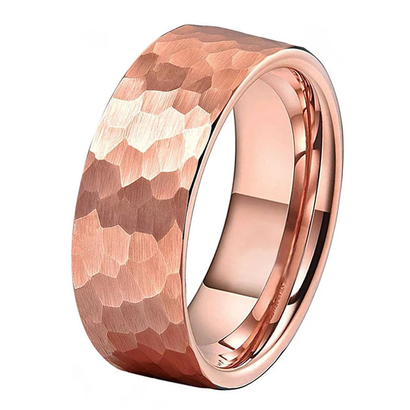 Title 3, Tungsten Steel Ring Matte Rose Gold Fashion Men