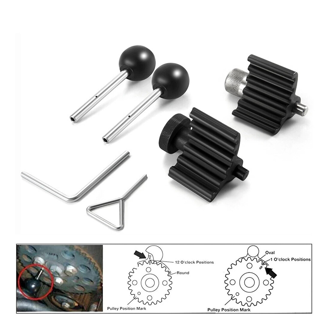Crank Cam Timing Belt Tool Kit For VW 1.2 1.4 1.9 2.0 TDi  Engine UK