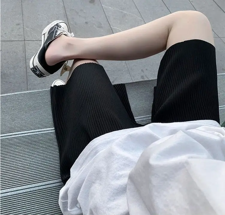 New Hong Kong Style Ice Silk Shorts