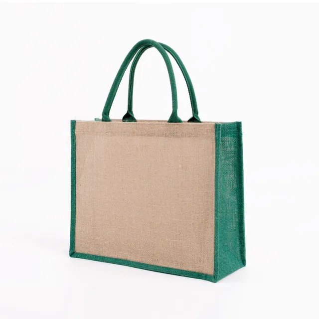 Retro environmentally friendly color jute bag Green - Shop at LoveMi