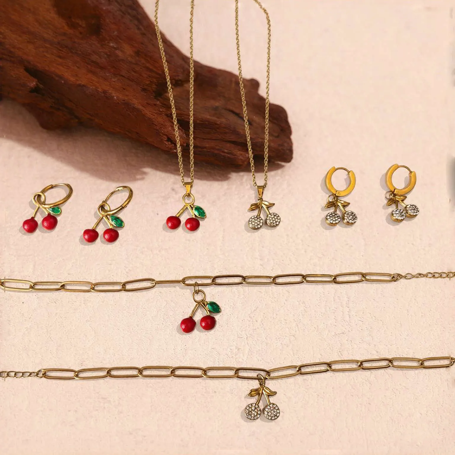 Cherry Series Stainless Steel Jewelry