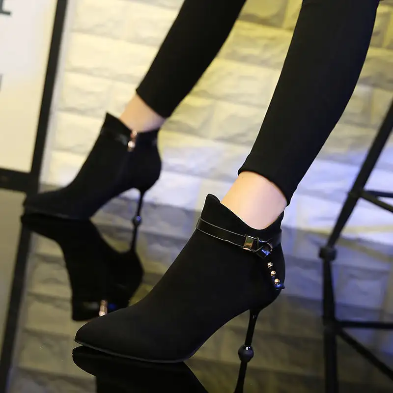 Small Heeled Short Boots Women Spring And Autumn