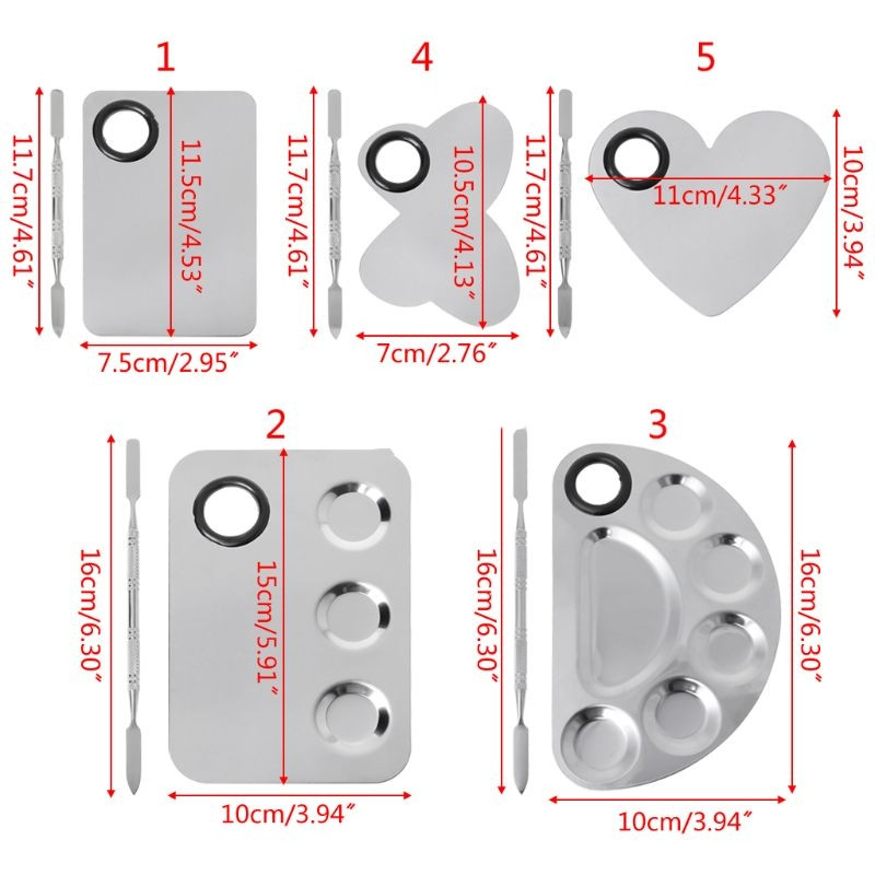Nail Art Stainless Steel Palette Set Palette