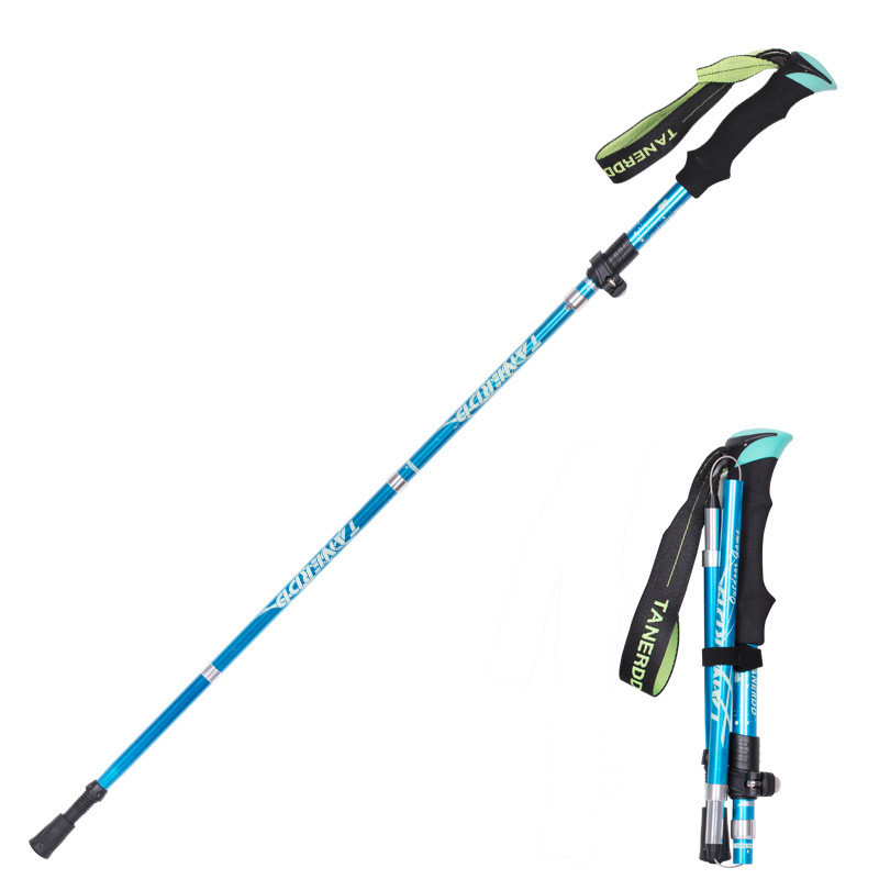 Folding ultralight king poles hiking walking stick