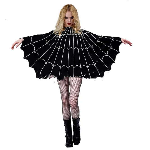 Halloween Women Spider Web Costume Fancy Dress Ball Cloak Dd551 Average Size - Shop at LoveMi