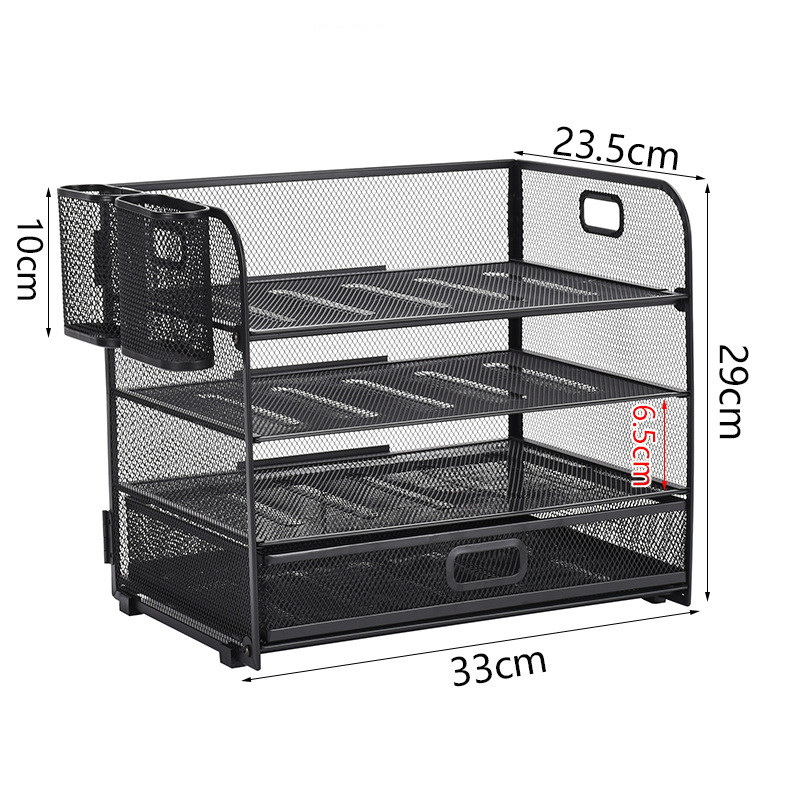 Title 6, Desktop Multi-layer Metal Mesh Storage Rack