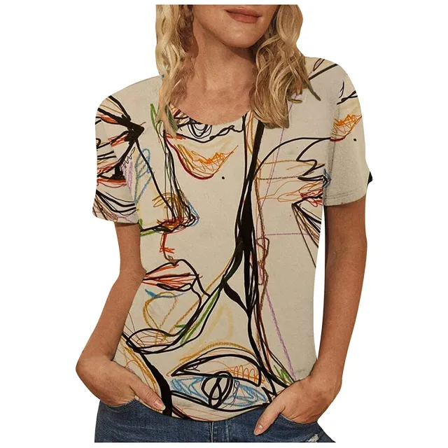 The New Landscape Map Location Printing Short Sleeved Top 3.Style - Shop at LoveMi