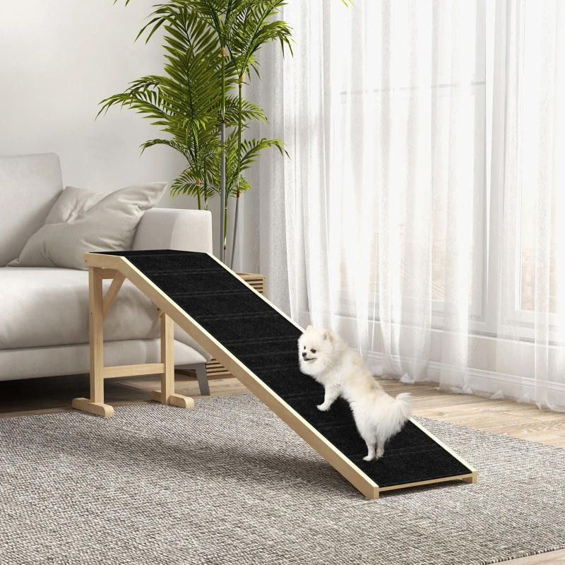 Dog Ramp For Bed, Pet Ramp For Dogs With Non-Slip Carpet And Top Platform