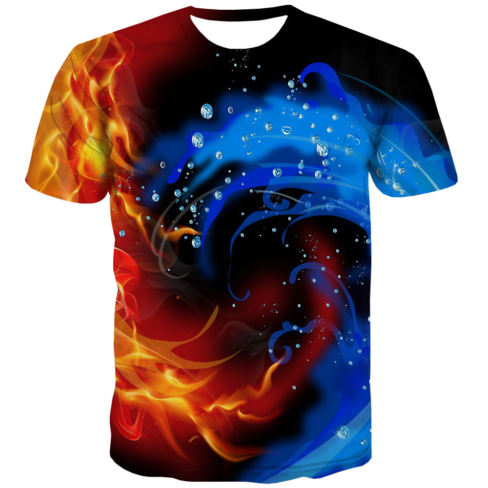 Title 2, T-shirt Galaxy 3D Abbigliamento Uomo Casual Psi...