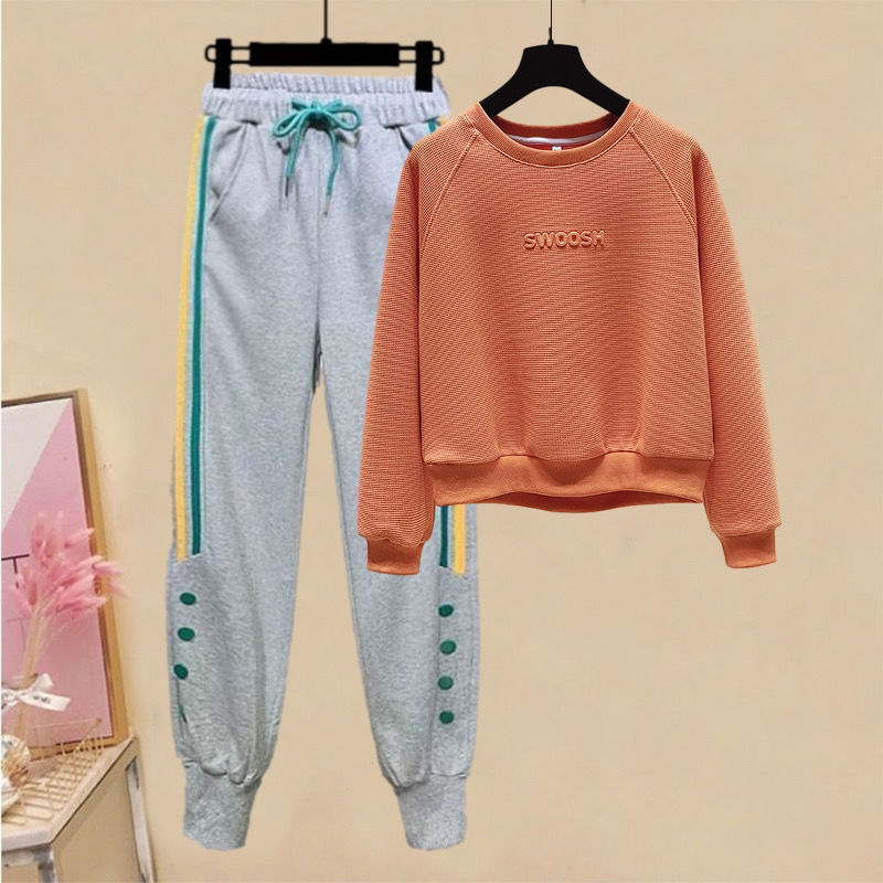 Title 4, Womens Letter Printed Sports Casual Sweater Se...