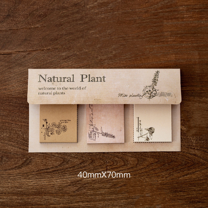 60 Pieces Of Retro Plant Invitation Note Paper Hand Account Decoration - 6