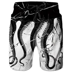 Men's Beach Pants Casual Shorts Octopus Plus Size Sweatpants - 6Style-S - View 1
