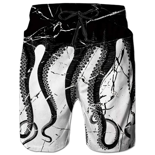 Men's Beach Pants Casual Shorts Octopus Plus Size Sweatpants 6Style Xl - Shop at LoveMi