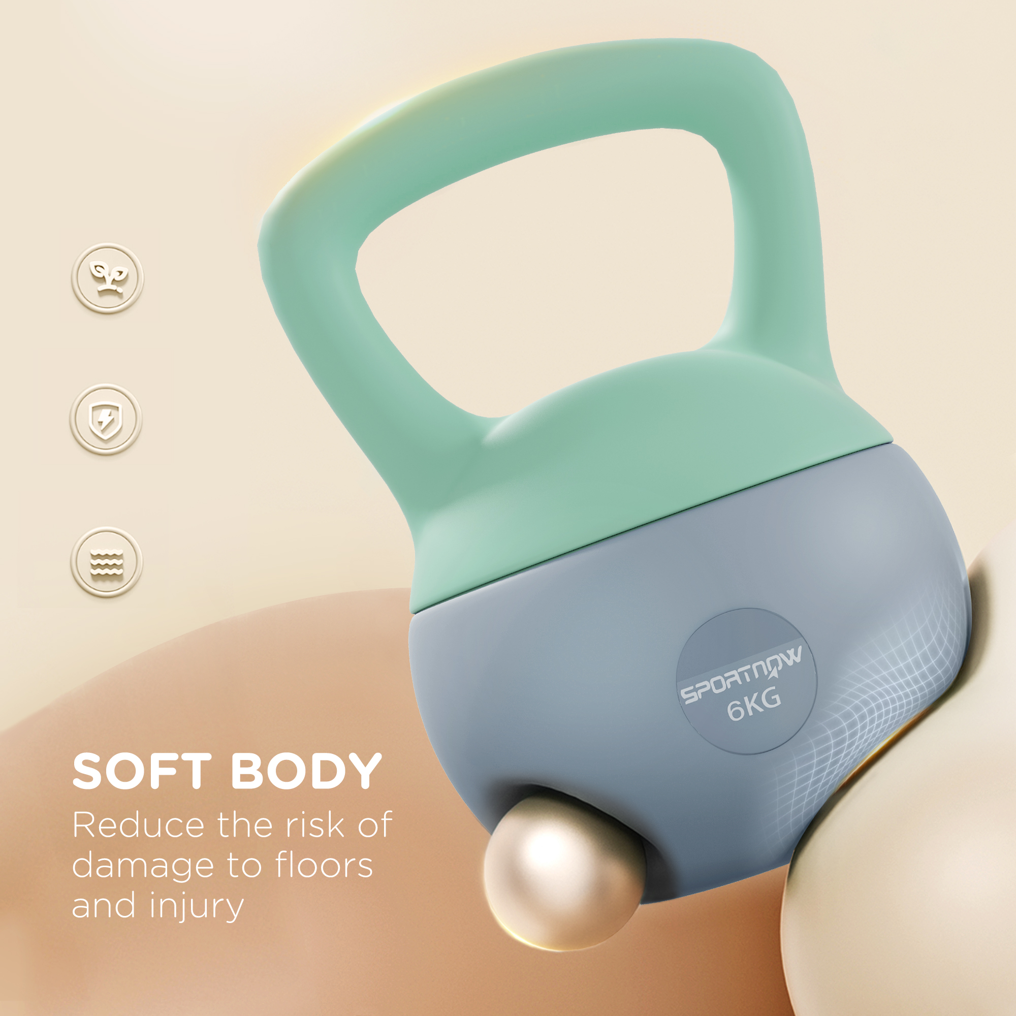 6kg Soft Kettlebell With Anti Slip Handle, Suitable For Home Gym — image 6