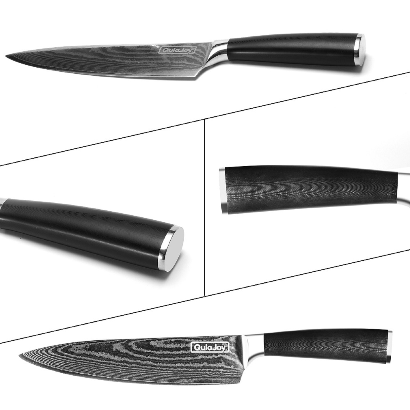 Qulajoy 8 Inch Chef Knife, Ultra Sharp Japanese Damascus VG-10 Blade, Professional Kitchen Knife With Ergonomic G10 Handle And Sheath