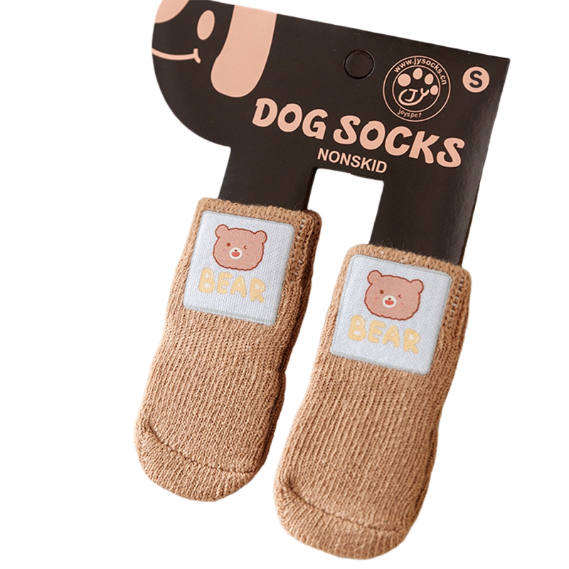Dog All season Universal Socks, Cute Big Eyes, Adorable Pet Cartoon Knitted Cat Anti slip And Warm Dog Cotton Socks Grey - Shop at LoveMi