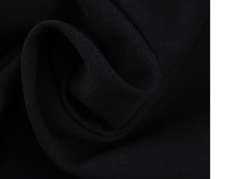 Black Floor-length Trousers Loose High Waist-down Trousers