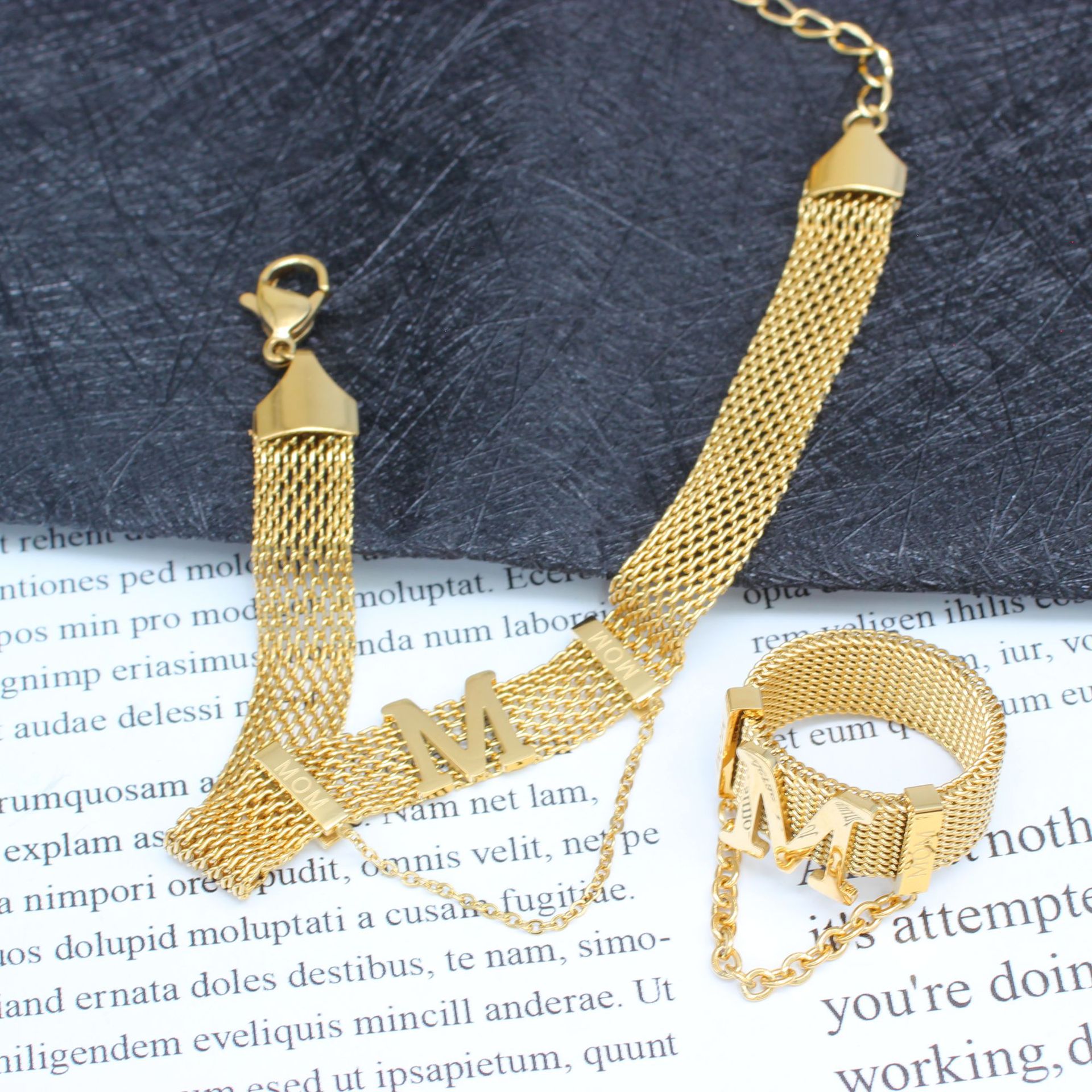 Fashion Personality Trend Woven Letter M Jewelry
