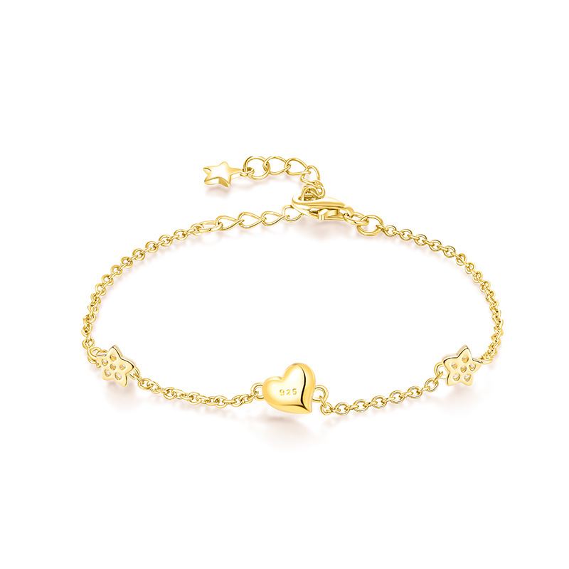 Women's Fashion Simple Love Star Zircon Bracelet