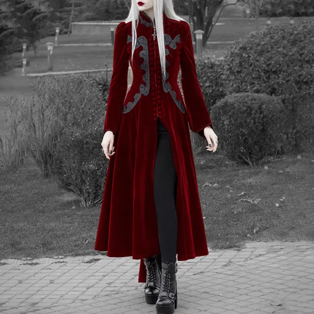 Women's New Waist Solid Color Banquet Temperament Dress Wine - Shop at LoveMi