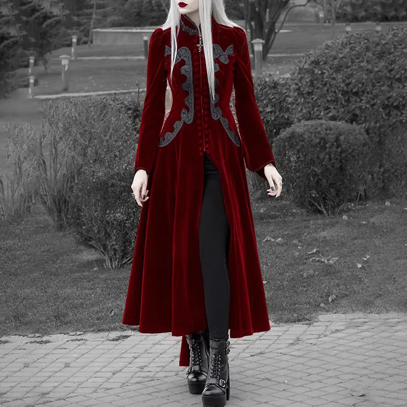 Women's New Waist Solid Colour Banquet Temperament Dress - Wine