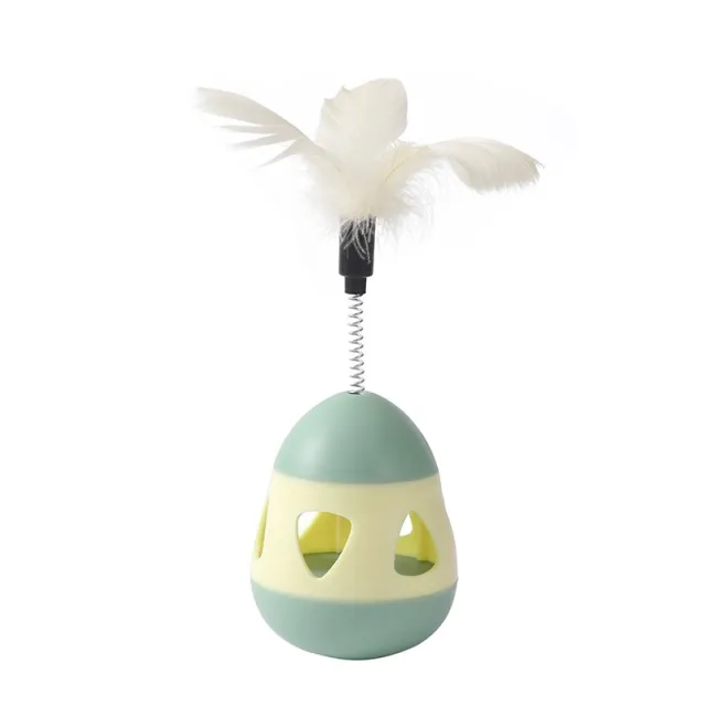Roly poly Toy Feather Cat Cudgel Yellow - Shop at LoveMi