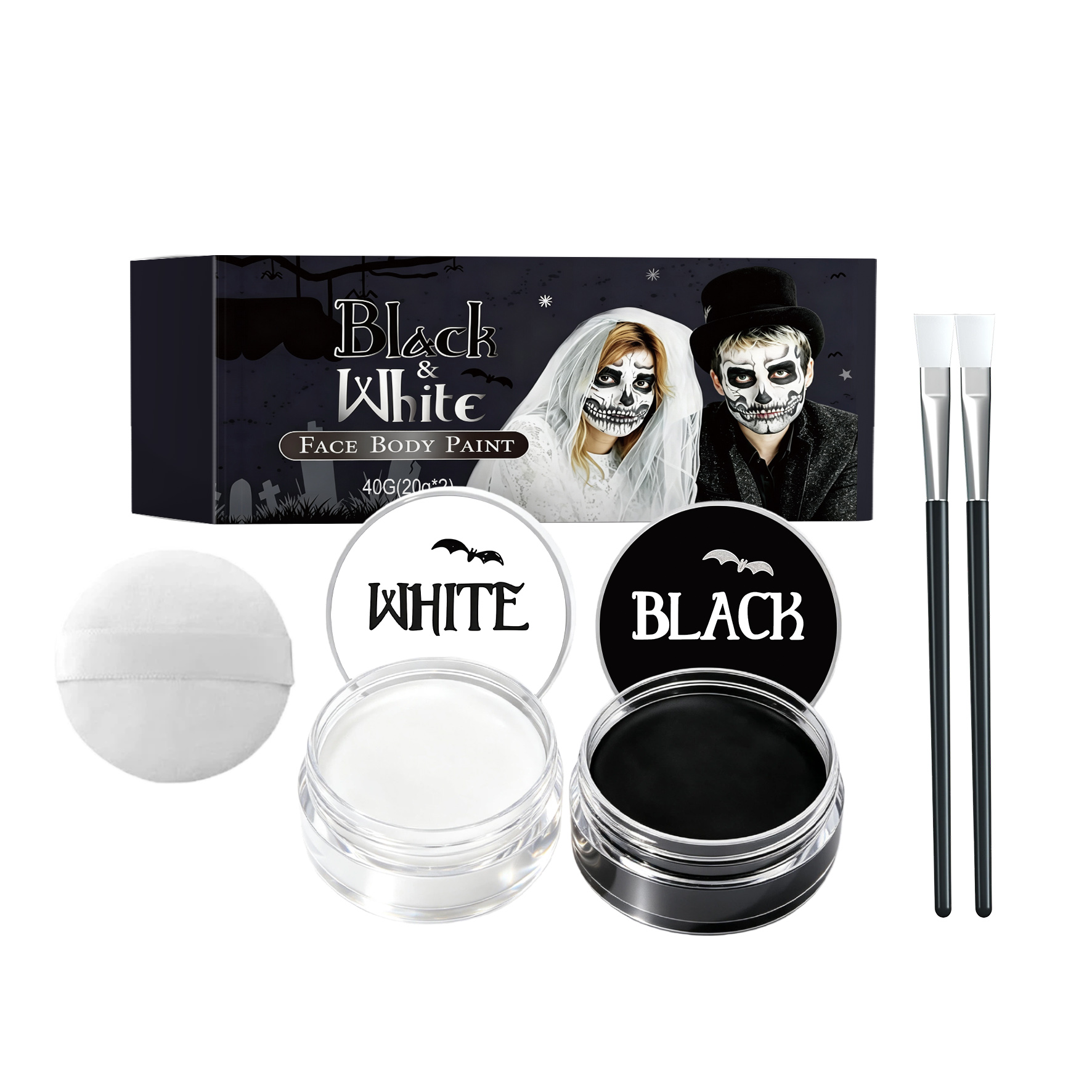 Halloween Vampire Clown Makeup Painting 40G   20G X 2  1Box