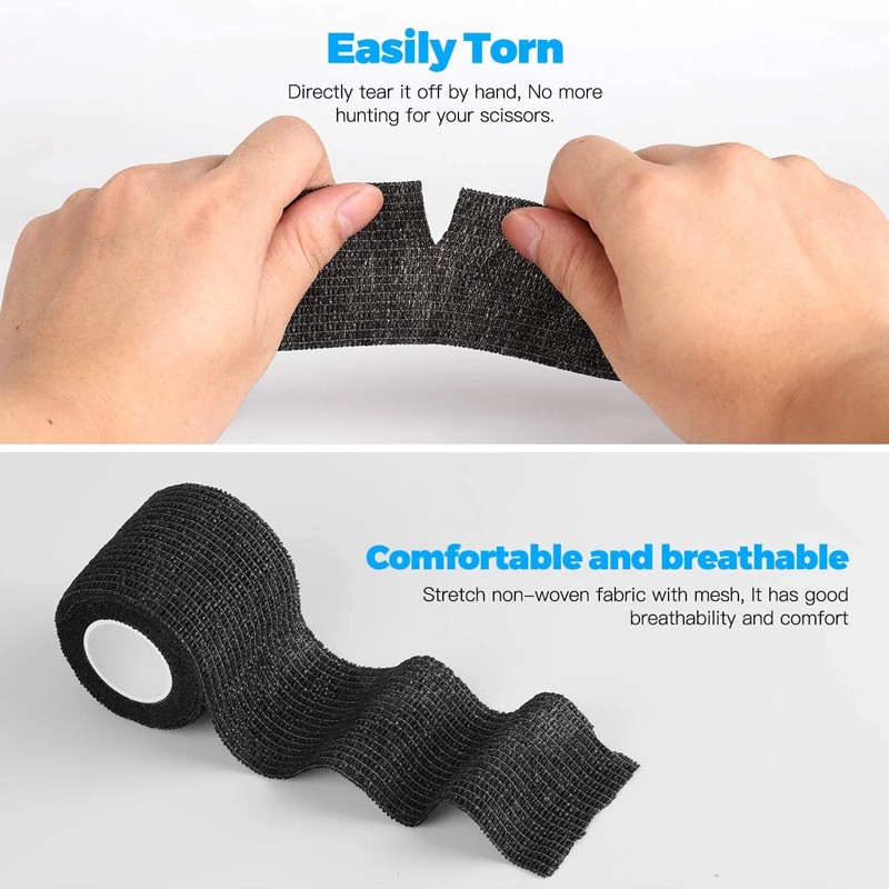 10 Rolls Cohesive Elastic Bandage Self Adhesive Wrist Ankle Gauze Tape Vet Wrap 2