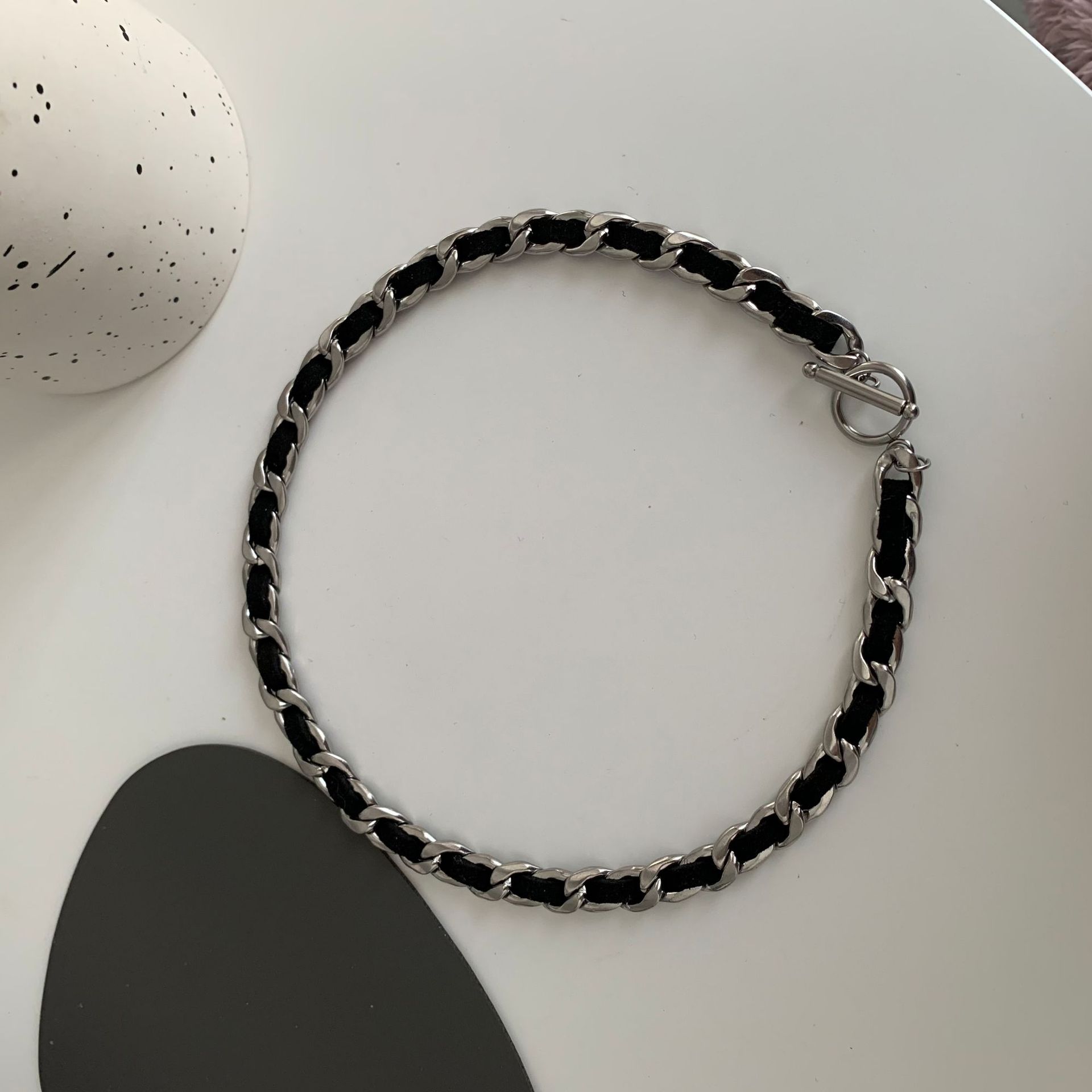 Temperament Cold Wind Simple Braided Thick Chain Necklace