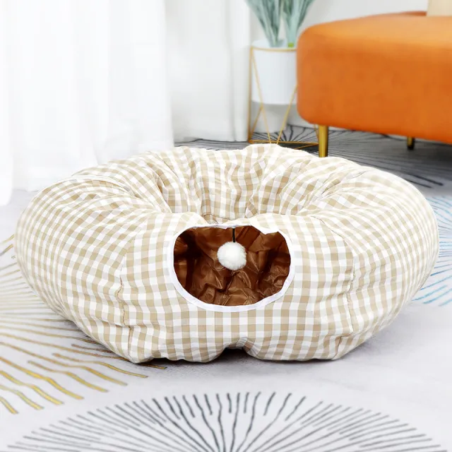 Donut Cat Nest Tunnel Four Seasons Universal Toy Maze Coffee - Shop at LoveMi