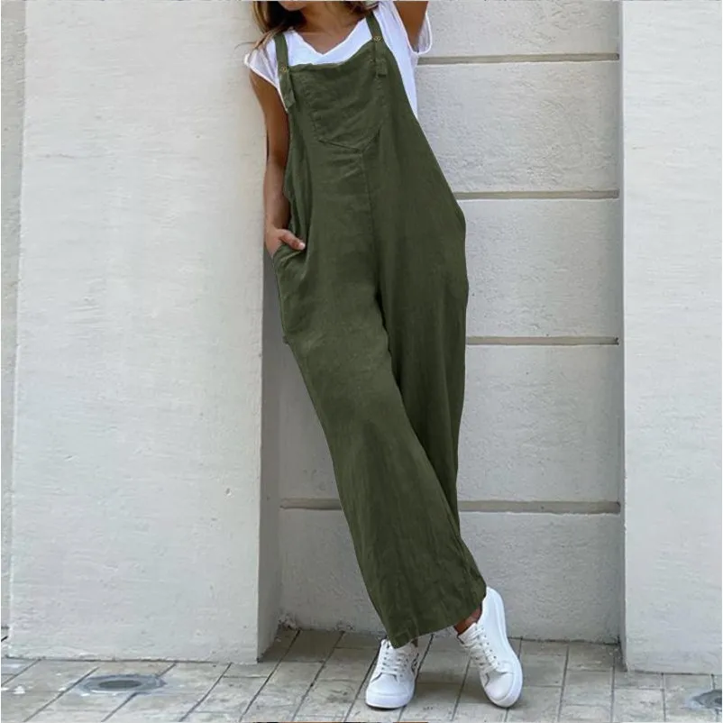 Ladies suspender jumpsuit - Green